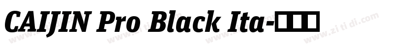CAIJIN Pro Black Ita字体转换